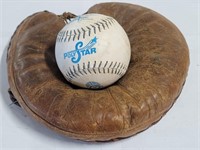 Vintage Signed Baseball Glove & Baseball