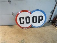 Porcelain COOP Sign 29 x 48 Came off Paola Office