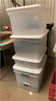 5 Totes - four with lids