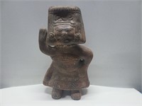 Vtg Mexican Mayan Clay Statue