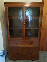 Standing Wooden Cabinet w/ Glass Front