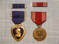 US Military Purple Heart & good conduct metals