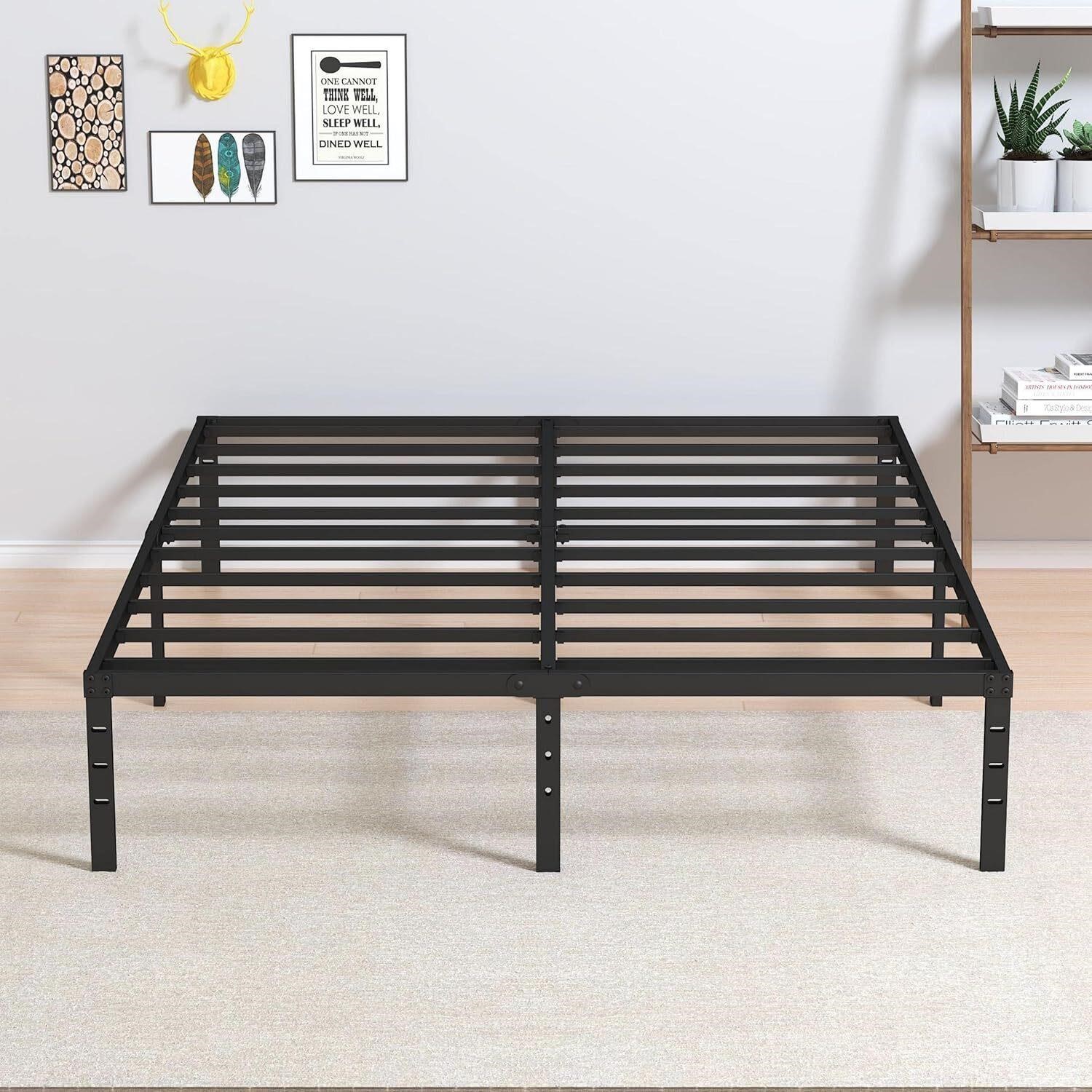 Maenizi 14 Inch Metal Bed Frame Queen Size