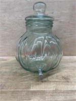 Glass shaped pumpkin decanter