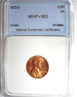 1972-D Cent NNC MS-67+ RD LISTS FOR $2850