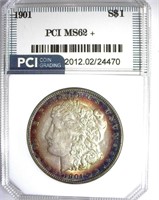 1901 Morgan PCI MS-62+ LISTS FOR $12000