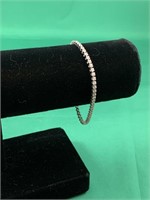 Sterling Silver and Rhinestone Jewelled Bracelet