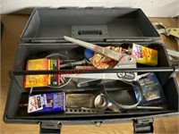 19" Plastic tool box W/ Grease Gun &