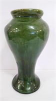 Signed 8.5" Tall Pottery Vase, Heavy