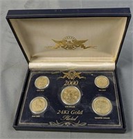 24 Karat Gold-plated 2000 Coin Set