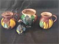 Oaxacan Mexico Pottery Creamers & Mini Vases