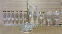 Gold Trimmed Crystal Drinkware