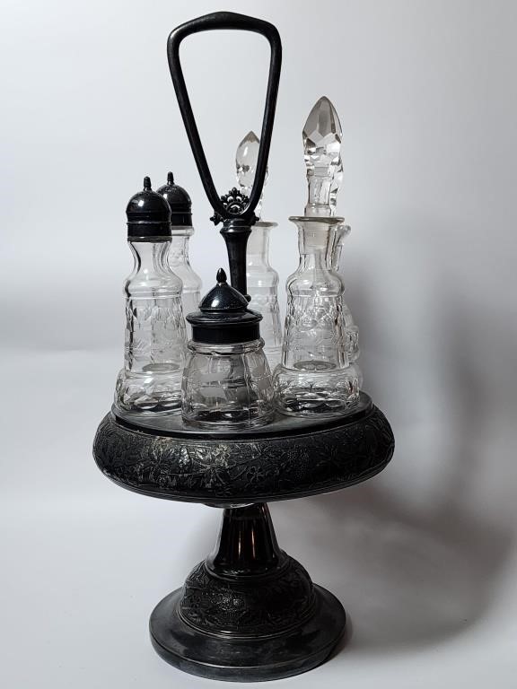 Vintage Silver Plated Cruet Set