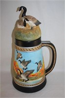 BEER STEIN NATURE PAIR OF WILD GEESE LARGE 15"