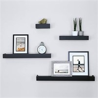 Ballucci Modern Ledge Wall Shelves, Set Of 4 Wood