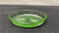 Small Uranium Glass Trinket Dish 4.5"