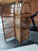 3-panel wicker screen, total width is 66" and 6'