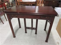 Solid Red Mahogany Games Table