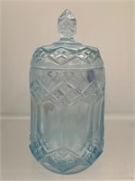 Vintage blue imperial glass jar
