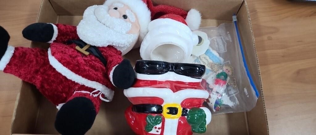 Santa Plush and Cookie Jar