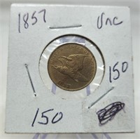 1857 Flying Eagle Cent Unc.