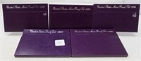 1987, ’88, ’89, ’90, ’91 Proof Sets