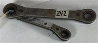 2 Box End Ratchet Wrenches 5/8,11/16,13mm,14mm