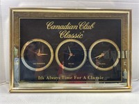 CANADIAN CLUB CLASSIC ADVERTISING CLOCK 19" X 13"