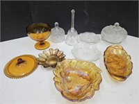 Amber Glass Carnival, USA + Glassware