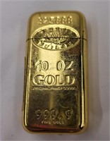 Gold bar shaped butane lighter, untested