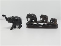 EXOTIC HARDWOOD CARVED ELEPHANTS