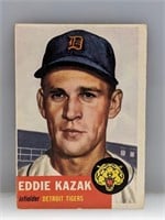 1953 Topps #164 Eddie Kazak Detroit Tigers