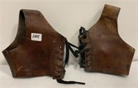 Antique Leather Shoe Covers (see photo)