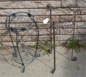 2pc Wrought Iron Plant Stands