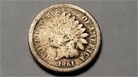 1861 Indian Head Cent Penny