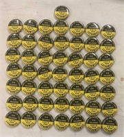 (50 COUNT) POLITICAL BUTTON PIN BACK-VOTE FOR