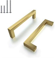 New 4 Pack Gold Cabinet Handles Square Brushed