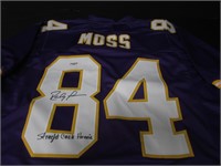 Randy Moss signed football jersey COA