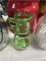 GREEN SYRUP PITCHER