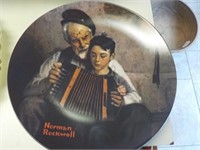 2 Norman Rockwell plates