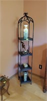 Wrought iron stand, no contents included