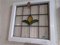 Antique Leaded Stained Glass Window