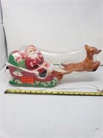 Santa and reindeer blow mold