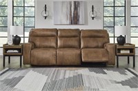 Ashley Game Plan 100% Leather Power Sofa