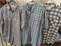 3 BUTTON UP SHIRTS SIZE 2XL