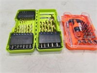 (2) Compact DrillBit & Driver Tool Box SETS