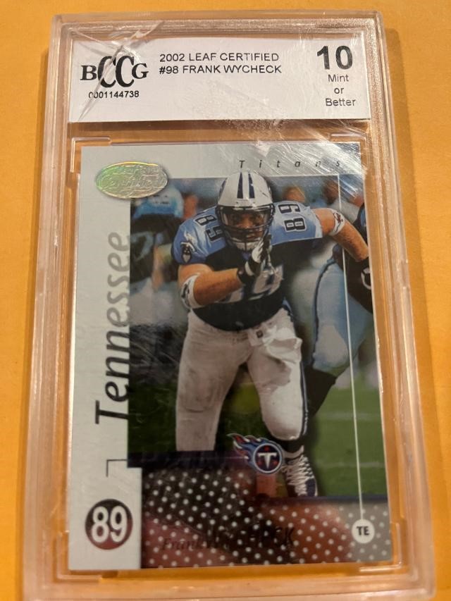 2002 Leaf Certified Frank Wycheck Grade 10 Footbal