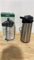 Stainless steel pump carafe
