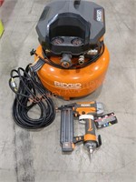 Ridgid 6 Gallon Air Compressor & 18 GA Brad Nailer