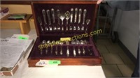 Set of silverware with case
